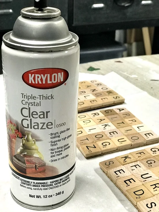 Beach themed Scrabble tile Coasters with Triple thick clear glaze
