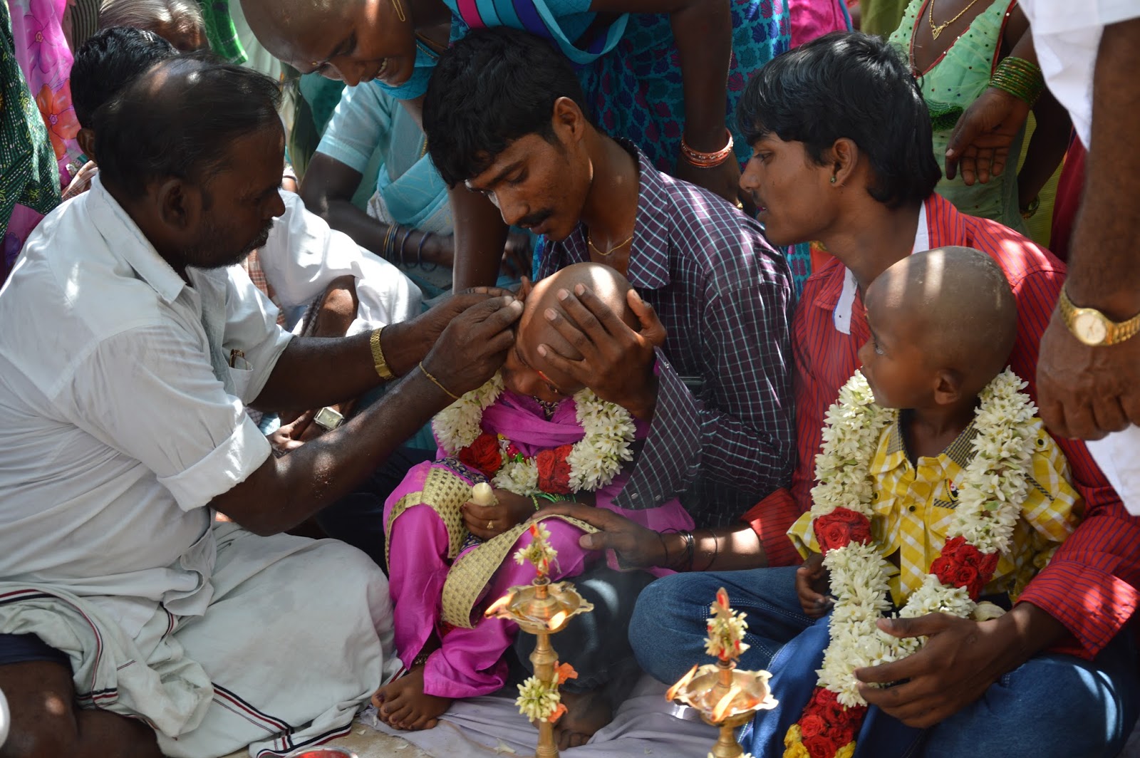 GREENLAND ASHRAM Ear piercing ceremony in one of Tamil Nadu small