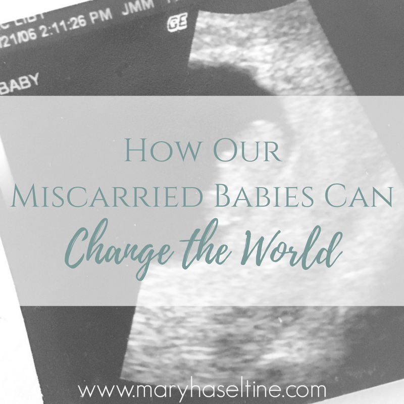 how our miscarried babies can change the world mary haseltine