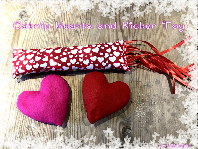 Catnip Hearts and Kicker Toy Crafting with Cats @BionicBasil Catnip Hearts and Kicker Toy Crafting with Cats @BionicBasil