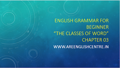 English Grammar For Beginner (Based on The Classes of Word)