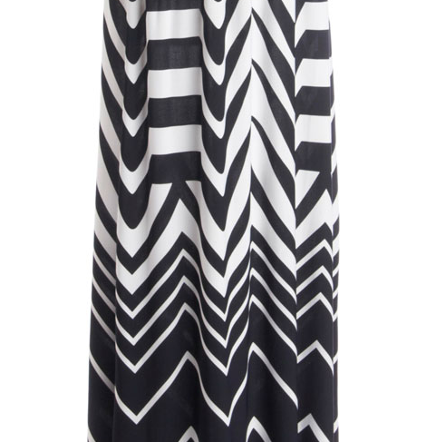 Black and white chevron maxi dress from Modcloth