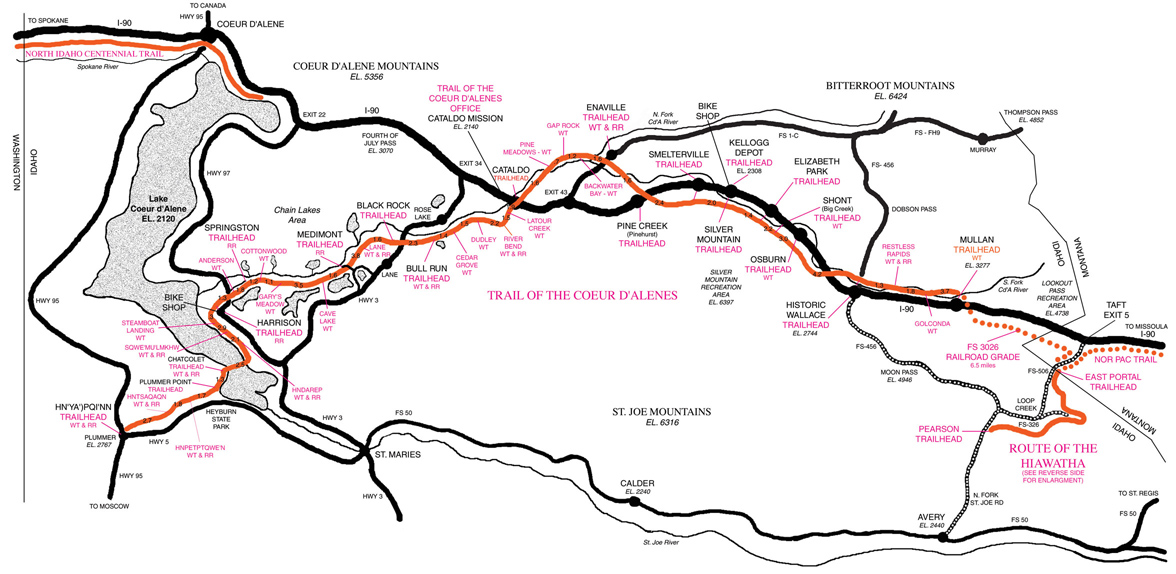 rails to trails idaho map Bookman S Travel Reports Idaho Rail Trails A Gentle Adventure rails to trails idaho map