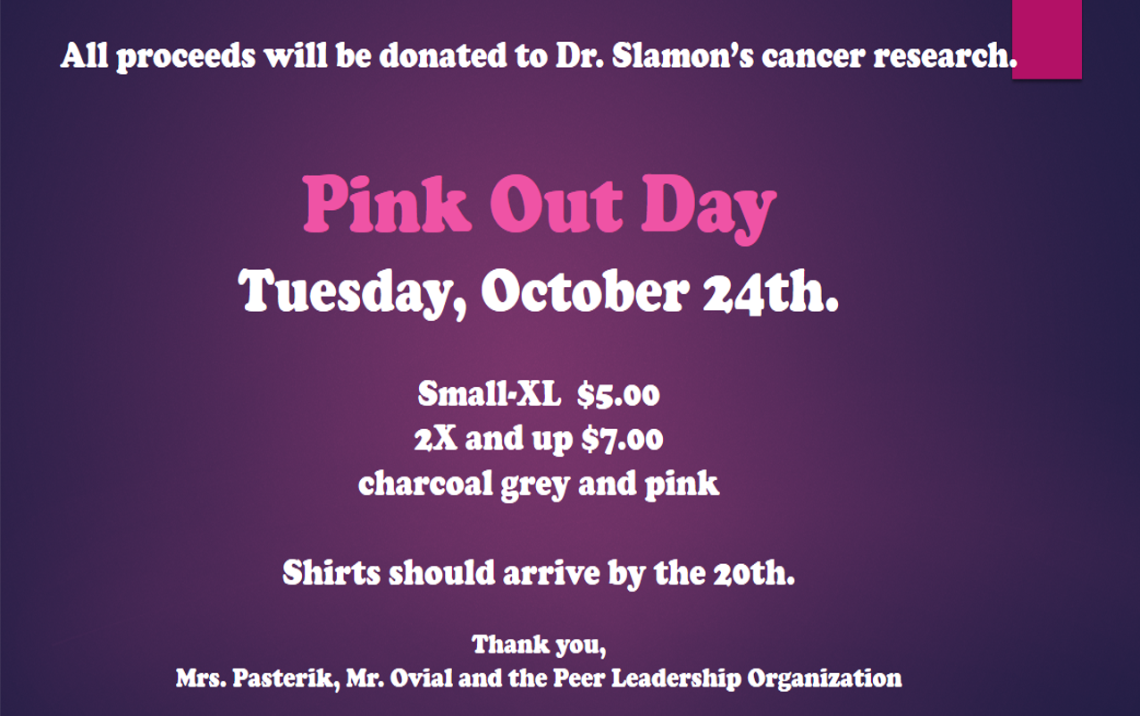 The LCCTC Eagle Pink Out Day October 24th