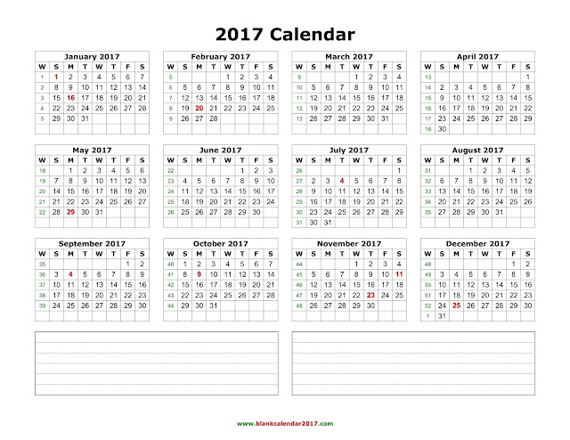 2017 calendar excel