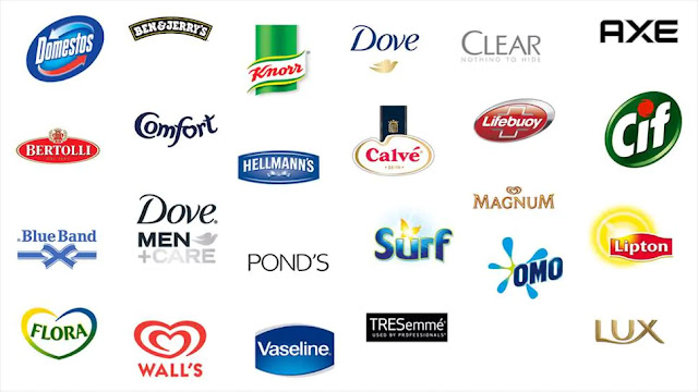 Danh mục hàng hóa của Unilever, các sản phẩm của Unilever