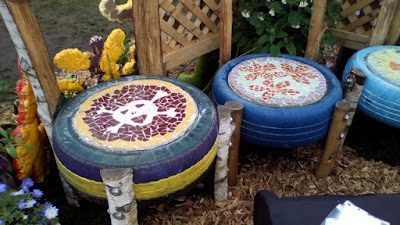 Car Tyre Chair RHS Cardiff Show 2018 Green Fingered Blog