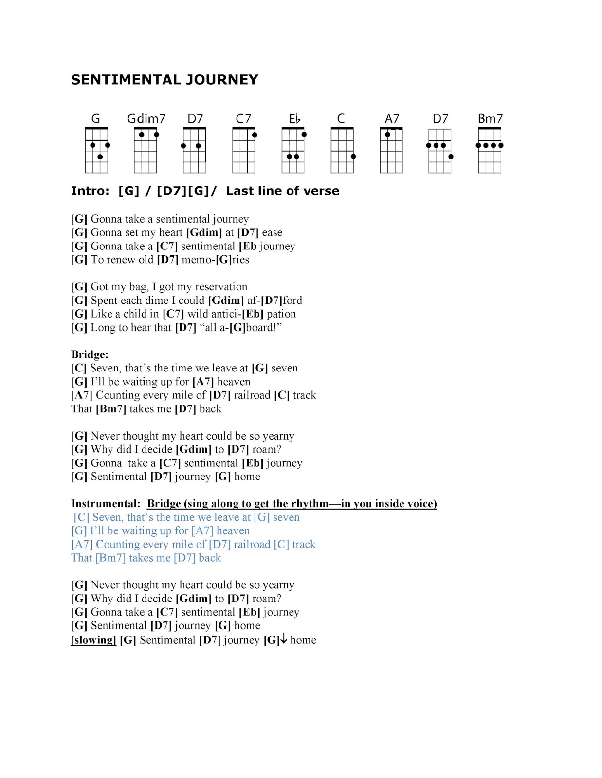 journey song ukulele chords