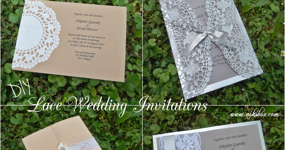 DIY Lace Invitations Csipkés Meghívók Nik's Box