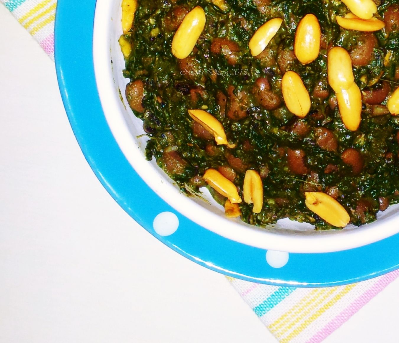Nam's Diary Black eyed beans with Spinach