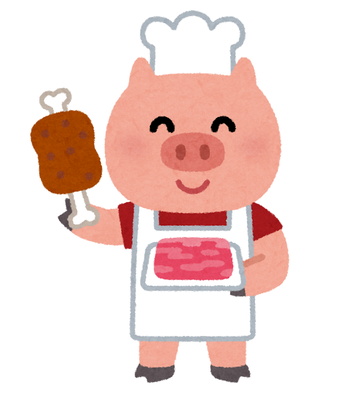 ほとんどのダウンロード 豚肉 イラスト かわいい無料イラスト素材