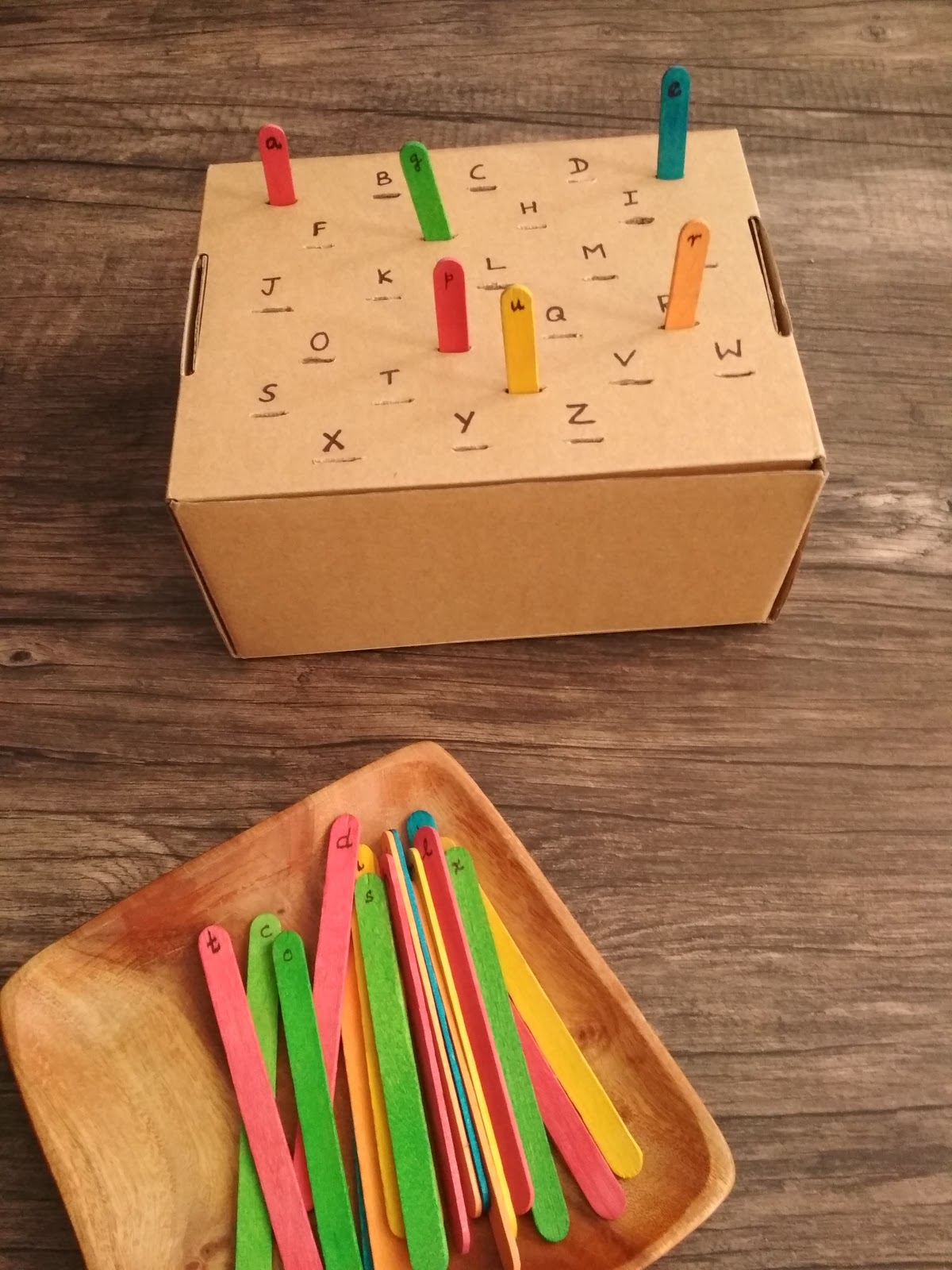 Sonshine Mumma Popsicle Sticks Upper and Lower Case Letters Match