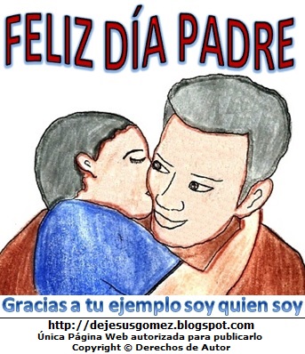 Día del Padre Dibujo del Día del Padre para niños a colores. Imagen por el Día del Padre de Jesus Gómez