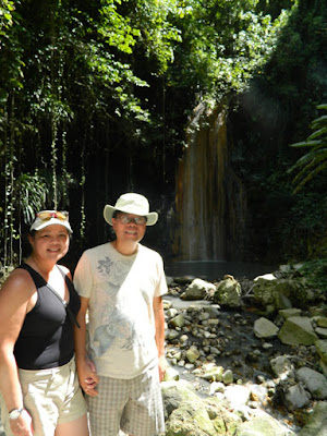 The Jungs at Diamond Waterfall at Diamond Botanical Gardens St. Lucia by garden muses-not another Toronto gardening blog