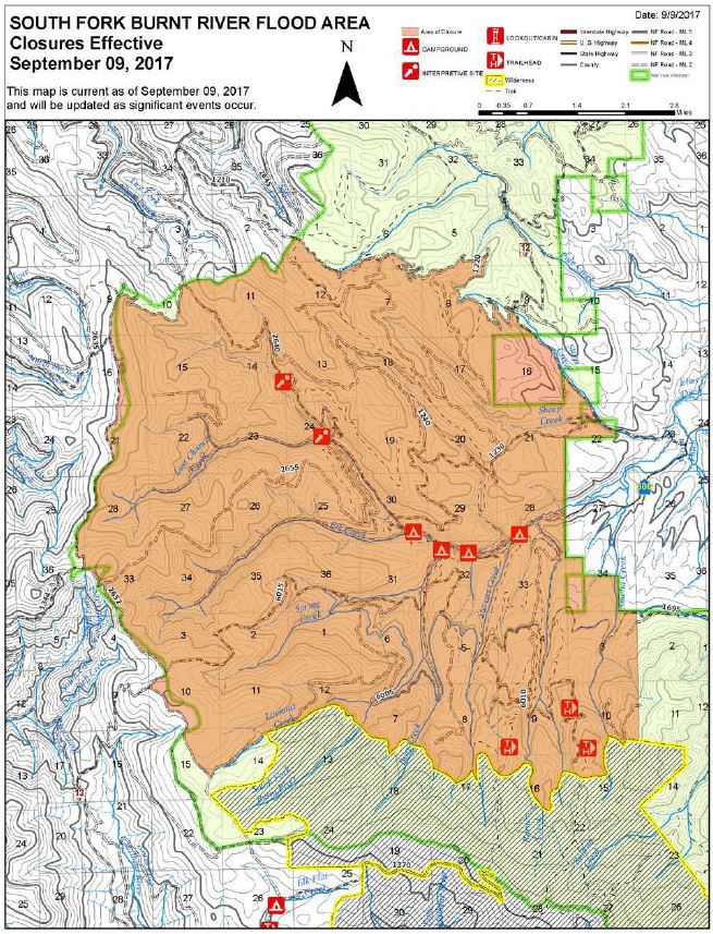 Blue Mountain Fire Information Area Closure & Flash Flood Update S