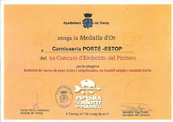 El Xoriç de  Porté-Estop "Medalla d'or 2013"
