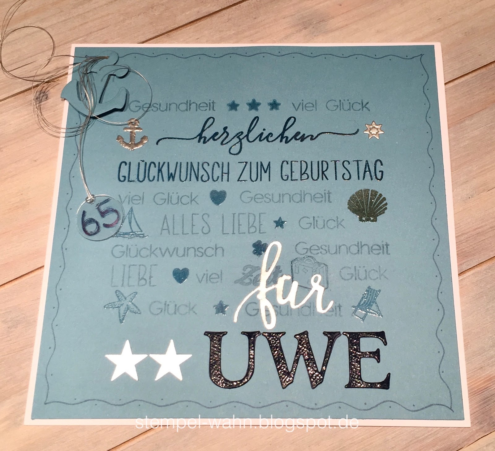 StempelWahn Karte zu 65. Geburtstag