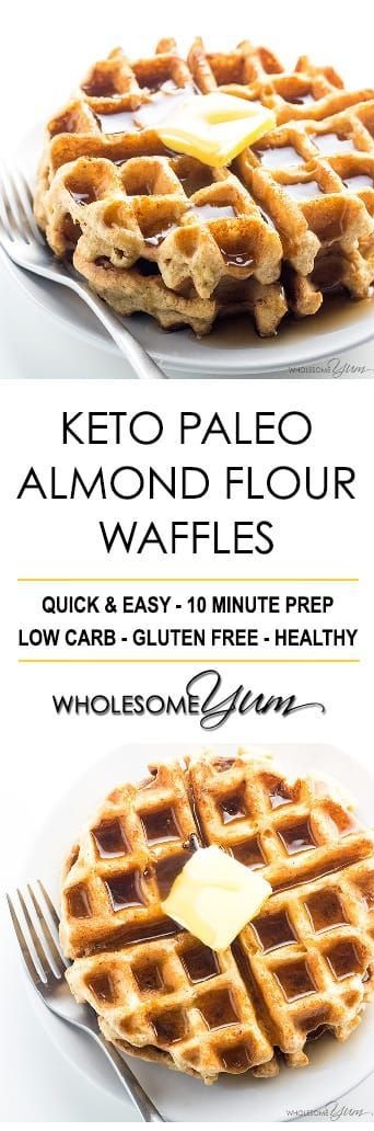 Keto Paleo Almond Flour Waffles Recipe
