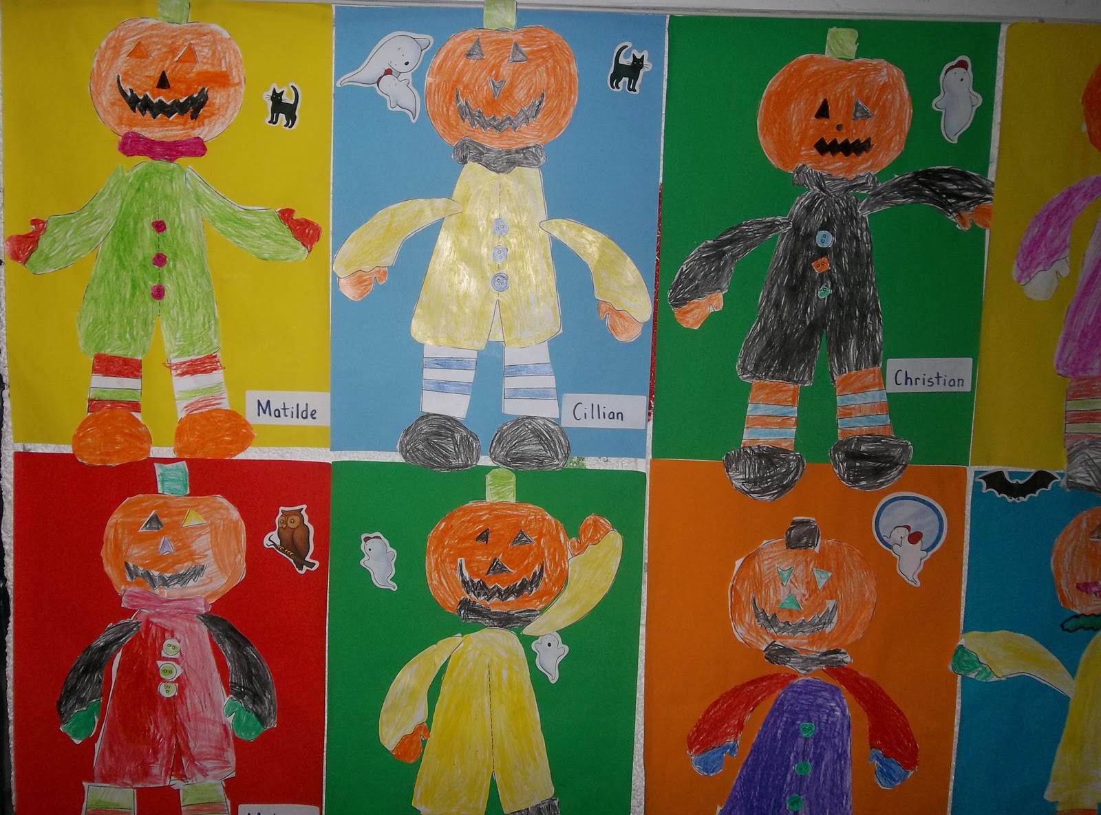 Art, Music and Drama Page Halloween art in Senior infants