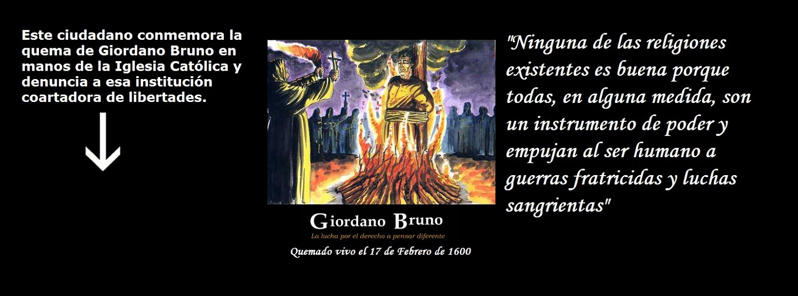 Blog Sin Dioses: Portada de Facebook en honor a Giordano Bruno