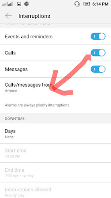 android calls preference