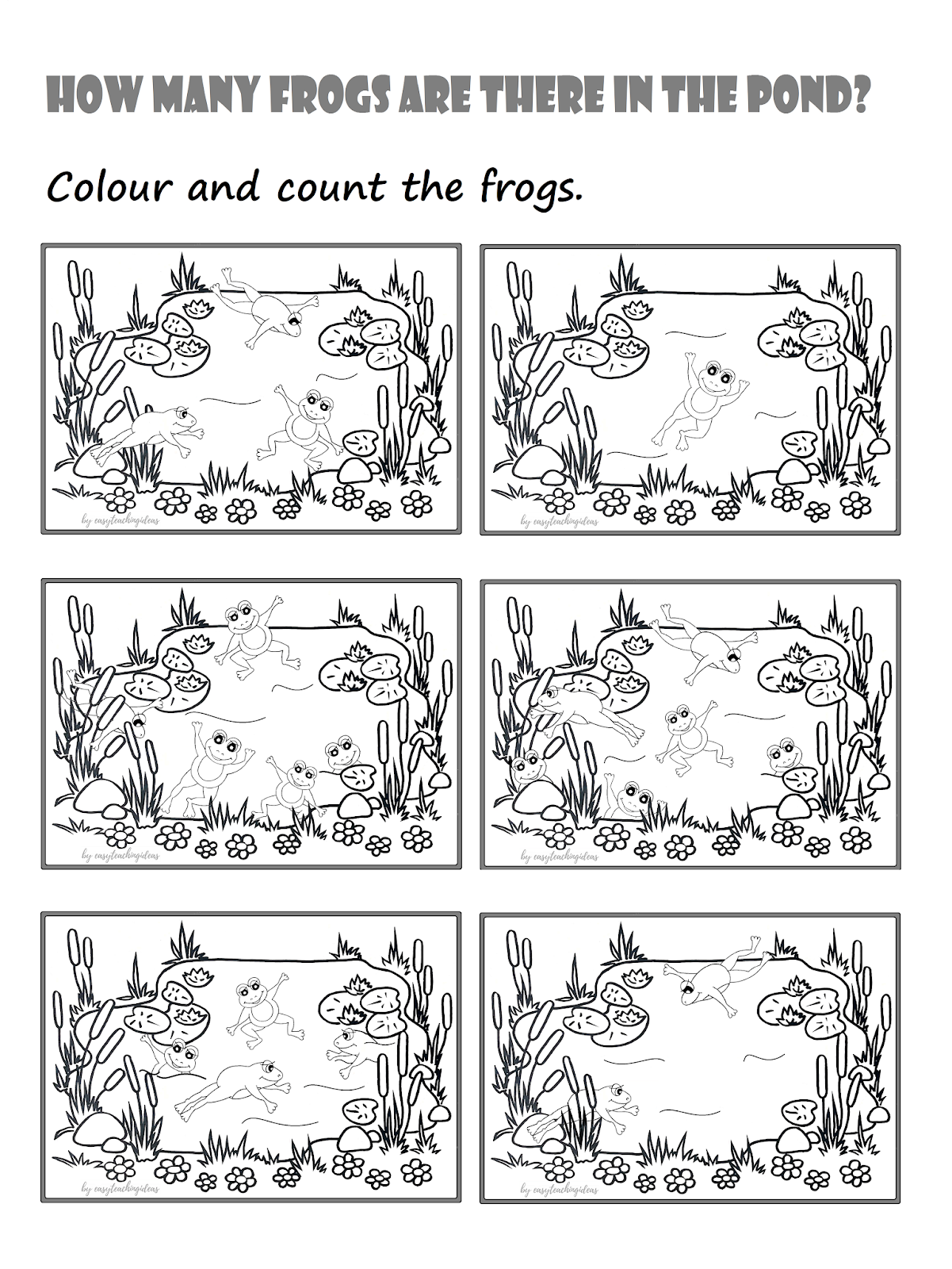 moje pomysły jak How many frogs are there in the pond?