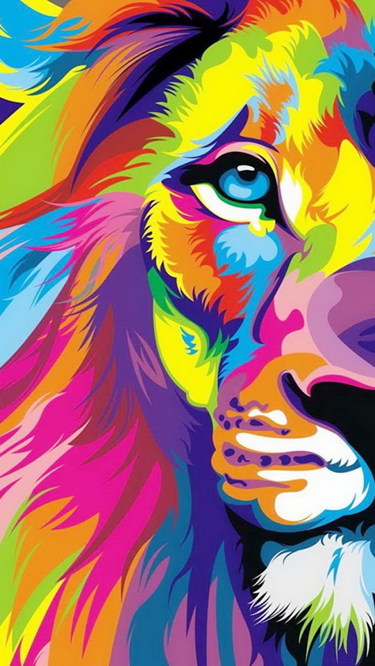   Colorful Lion Head Painting   Android Best Wallpaper