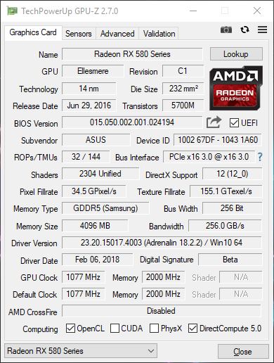 amd radeon rx 580 review asus rog strix gl702zc