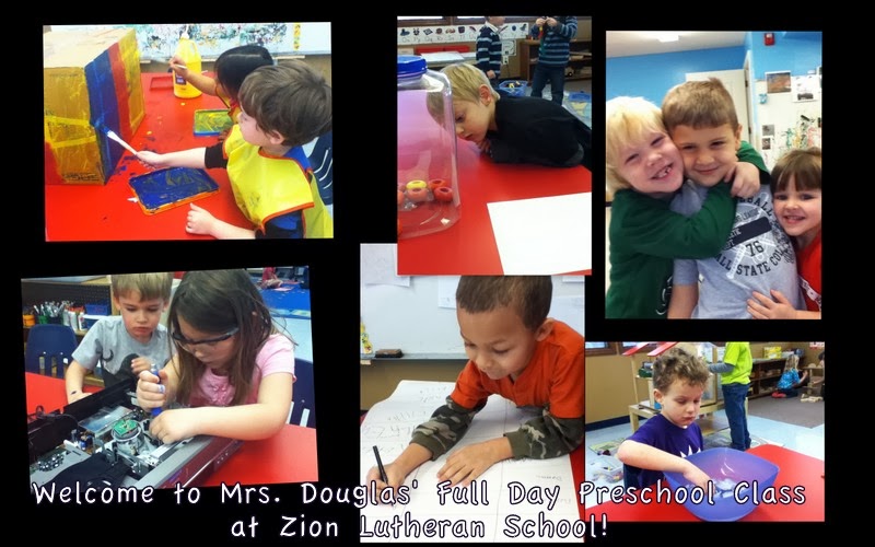 Welcome to Mrs. Douglas Full Day Preschool Class at Zion Lutheran School!