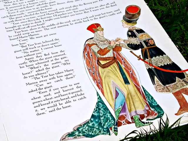 "Maria Marina" from Russian Fairy Tales (A Giant Golden Book), translated by Marie Ponsot, illustrated by Benvenuti. Golden Press, 1960.