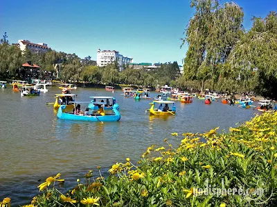 Burnham Park Baguio City Boats on Lagoon