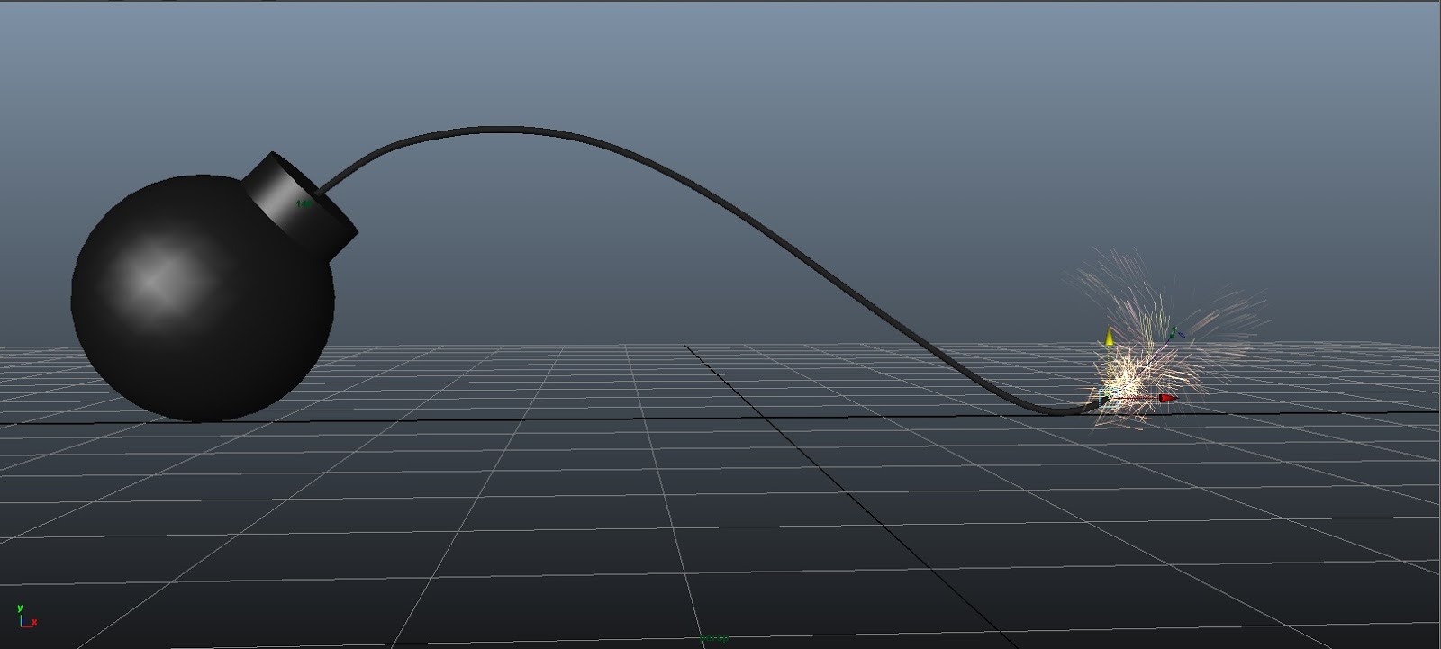 Exhale Maya Tutorials Dynamics and Emmittors Bomb