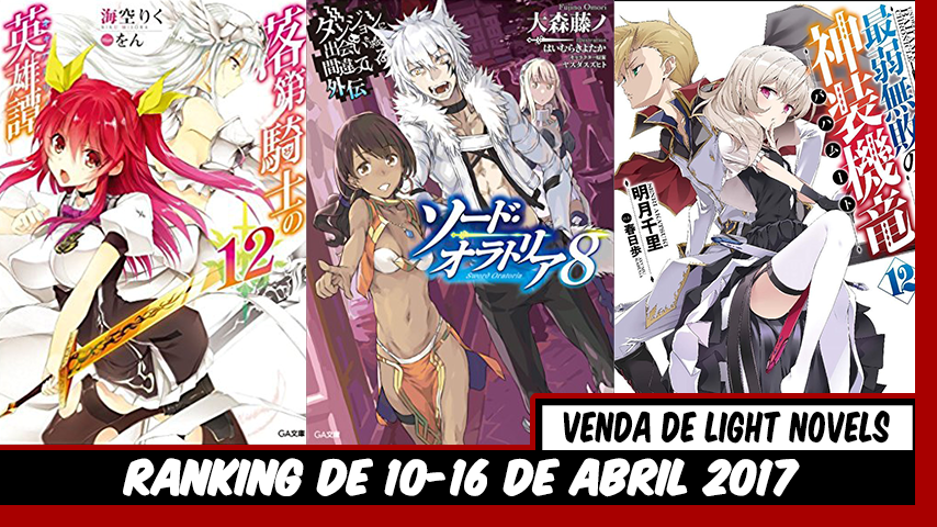 Ranking semanal: Light Novels mais Vendidas (Ago 21 - 27