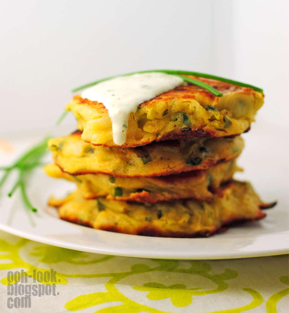 Ooh, Look... Leek fritters by the amazing Ottolenghi