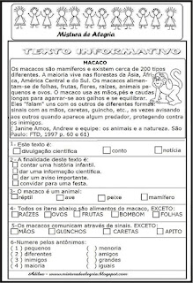Texto informativo Texto informativo macaco