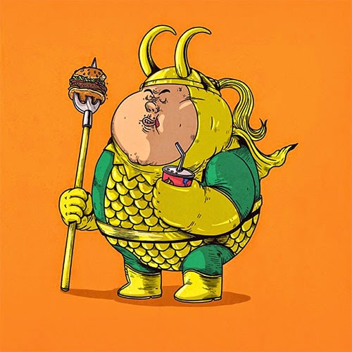 Fat Super Hero Gemuk - marvel Fat Loki
