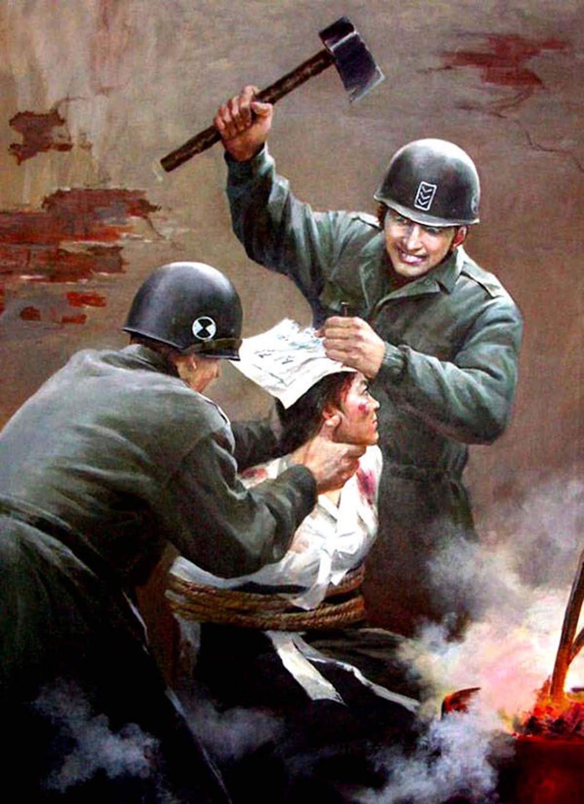 Violent pictures of North Korean anti-American propaganda art, 1950-1970 -  Rare Historical Photos