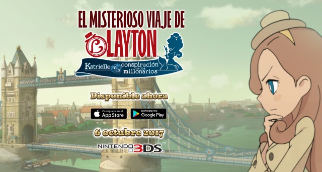 Ya se puede descargar el juego El Misterioso viaje de Layton Katrielle y la conspiración de los millonarios para móviles con Android e iOS