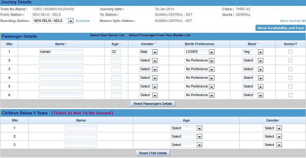 How to Book More Than 6 Passengers in Indian Railway at Once