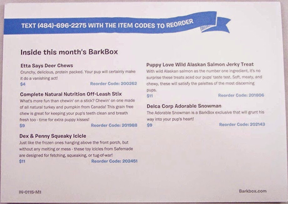 Lone Star Shopper BarkBox Dog Subscription Review, January 2015 + 10