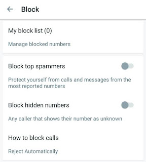 Truecaller my block list