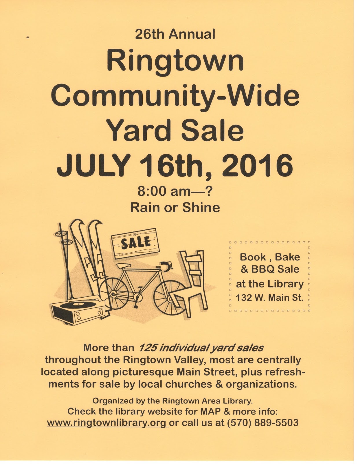 Ringtown Community Yard Sale Scheduled