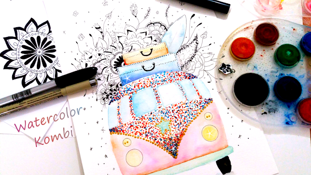 Kombi Ink and Watercolor Painting Time-Lapse Kombi Ink and Watercolor Painting Time-Lapse