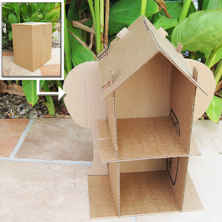 Doll House with pattern | corrugated cardboard - Pinterest