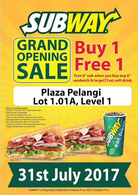 Subway Malaysia Buy One Free One Promo