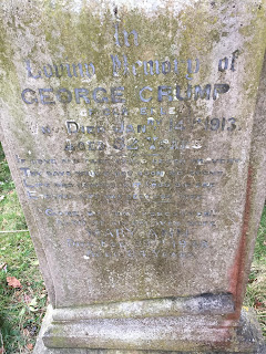 Gravestone for George Crump and his wife Mary Ann Smith - Claverley churchyard. (Copyright 2018 Duncan Honeybourne - used with permission) Gravestone for George Crump and his wife Mary Ann Smith - Claverley churchyard. (Copyright 2018 Duncan Honeybourne - used with permission)