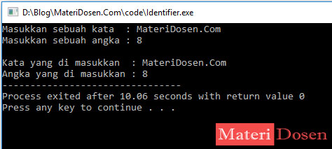Pengertian Jenis Dan Contoh Identifier Dalam C Materi Dosen
