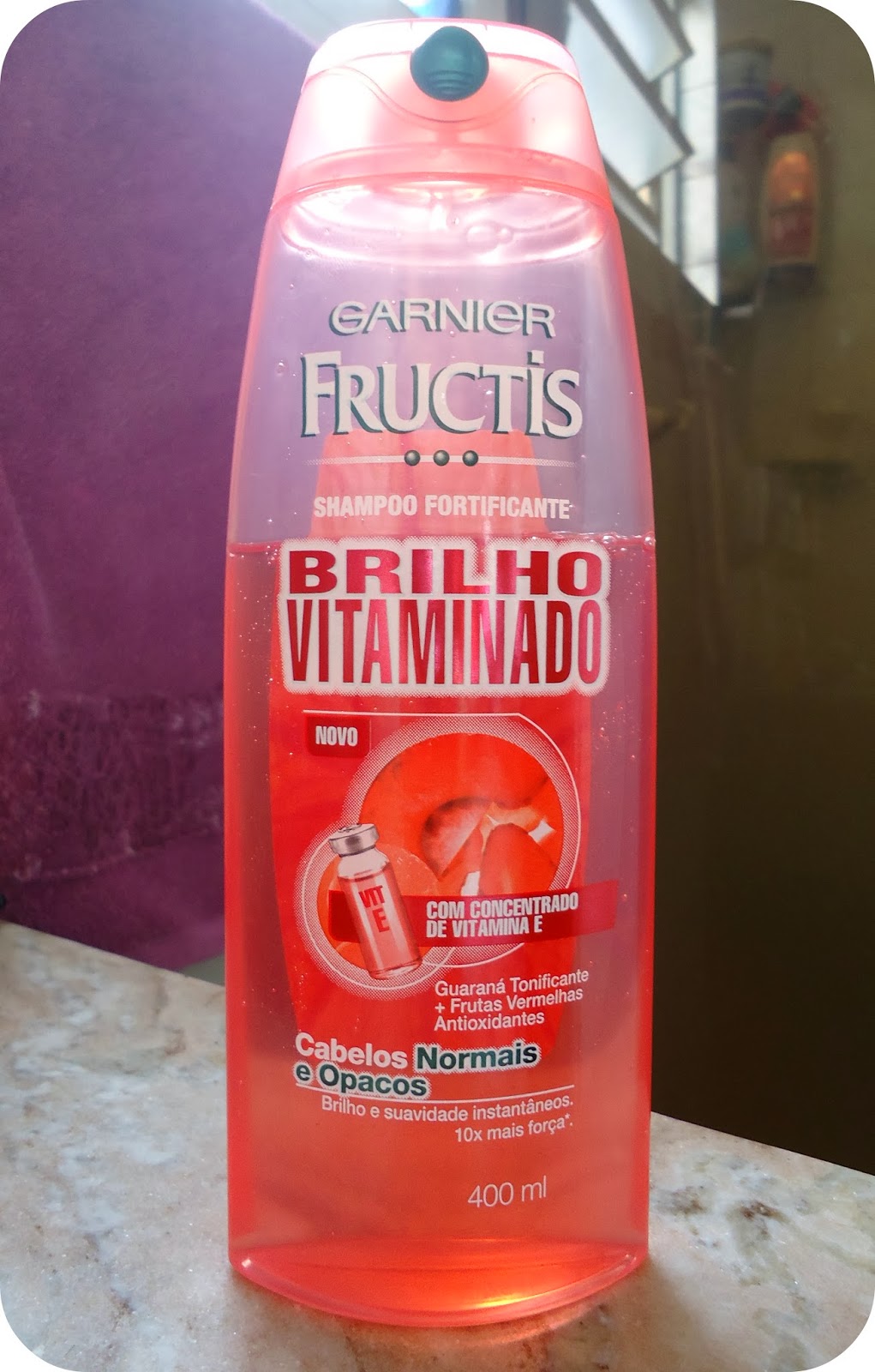 Cantinho da Ninna Shampoo Garnier Fructis Brilho Vitaminado.