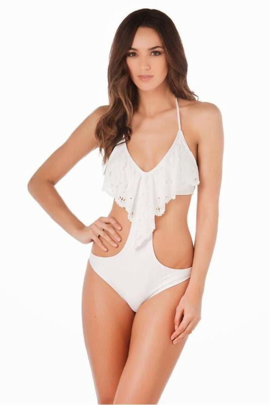 Sofia Vergara Wearing Eyelet OnePiece Fashion Blog by Apparel Search