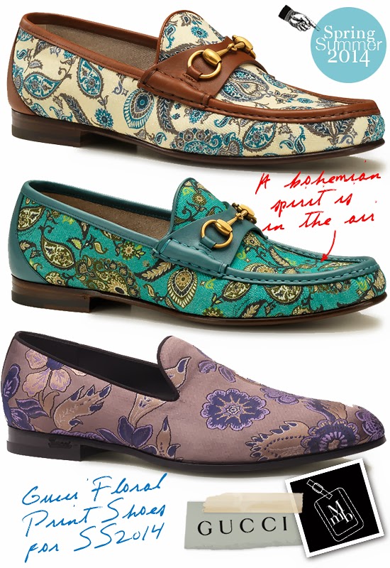 Gucci Floral Mens Shoes For Spring Summer 2014